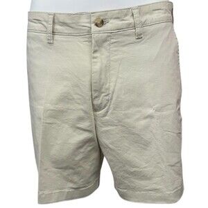 IZOD Saltwater Mens Size 40 Shorts Tan Chino Relaxed Stretch 7 Inseam Casual New